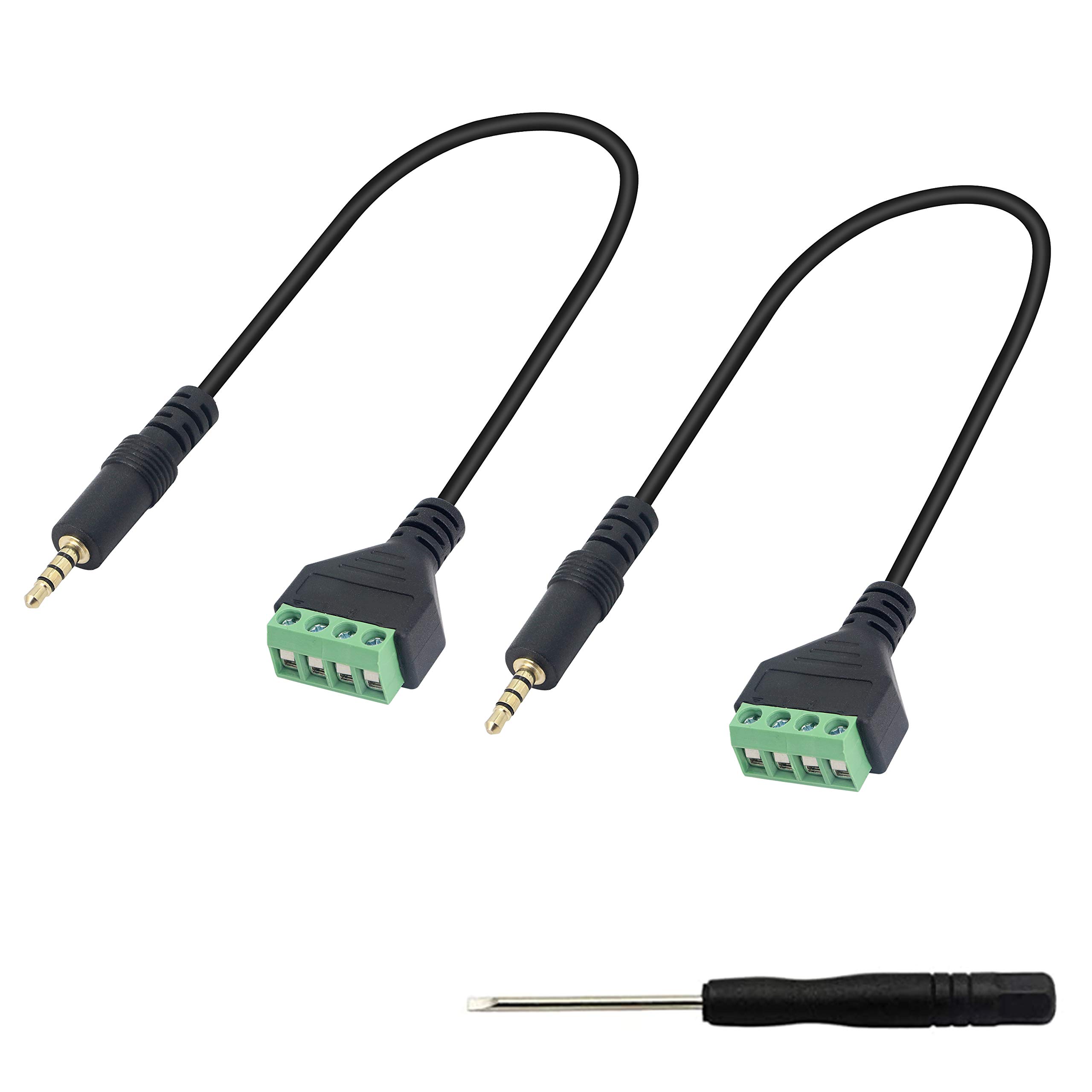 Terminal Block Cable Screw Terminal to 4-Pin Stereo Patch