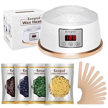 Keegud Wax Warmer Hair Removal Waxing Kit 2018 Upgrade Constant