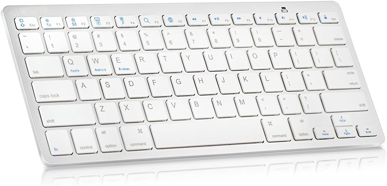 BuKee is Slim, Compact and Powerful Wireless Bluetooth Keyboard for iPad 2/Air/Pro/Mini, Tablet, Mac and iMac all Devices