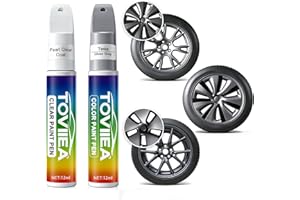 TOVIIEA Midnight Gray Rim Touch Up Paint tesla Model,2-In-1 Car Scratch Remover Pen,Car Paint Scratch Repair Kit for Scratche