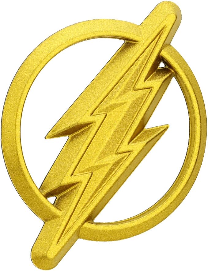 Fan Emblems The Flash Logo 3D Car Emblem Gold, DC Comics