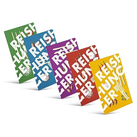 Reishunger Thai Curry Paste Set, 5 Sorten à 50 g Rot, Gelb, Grün, Massaman, Panang, original aus Thailand