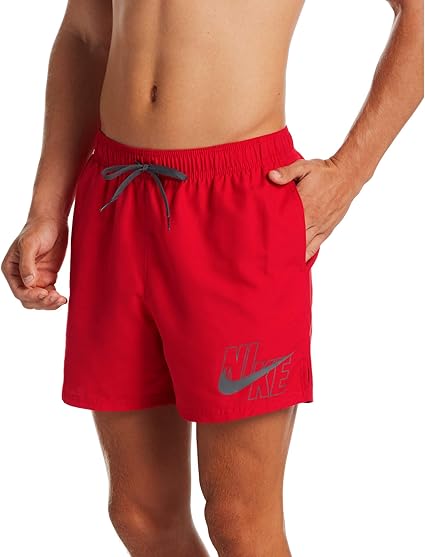 short de bain nike rouge