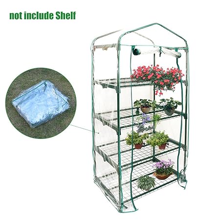 PVC-Mini-Gewächshausfolie, transparente Abdeckung für Gewächshäuser (Rahmen ist nicht im Lieferumfang enthalten).