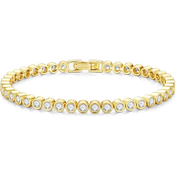 Amazon.com: ZAHSY Gold Tennis Bracelet Cubic Zirconia