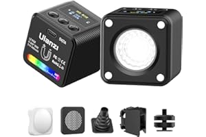 VIJIM Ulanzi L2 COB RGB LED Video Light, 360° Full Color Portable Led Light for Camera Lighting, Magnetic Super Mini Cute Cube Light for Toy, Stop Motion and Micro Photography