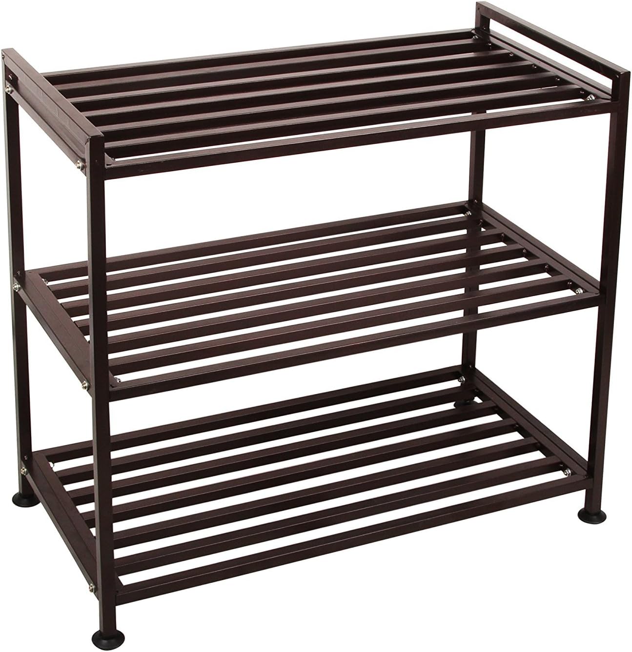 H&B Luxuries 3Tier Iron Utility Shoe Rack 9 Pairs Shoe