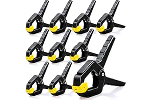 10 Pack Spring Clamps, Heavy Duty Plastic Woodworking Clamps & Multi-Use Hanging Clips for Balloon Arch Clip, Tarp Clips & Ba