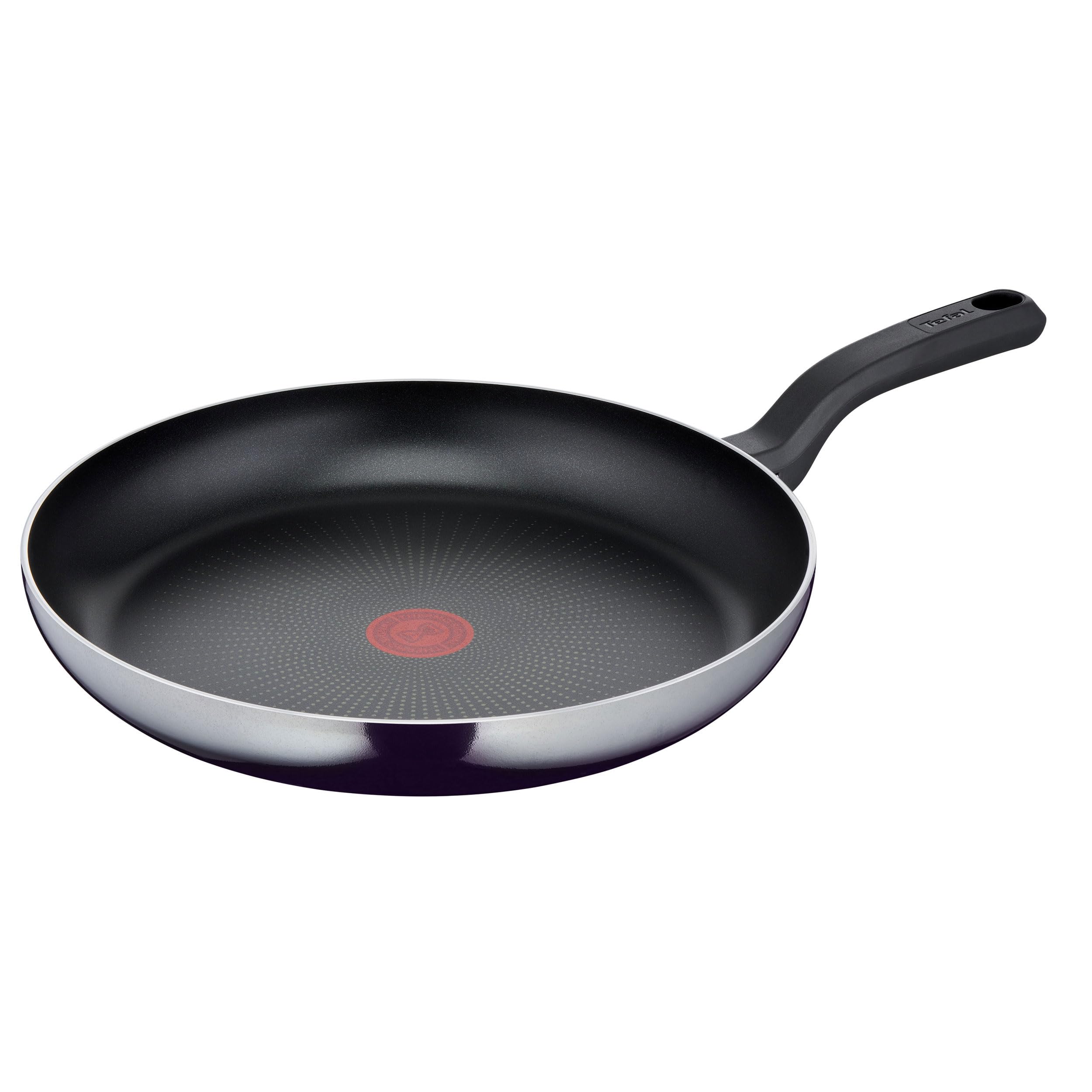 Tefal D52608 Resist Frying Pan 32 cm Safe Titanium Non-Stick Coating Thermo-Signal Temperature Indicator Easy Cleaning Flame Protect Technology Black
