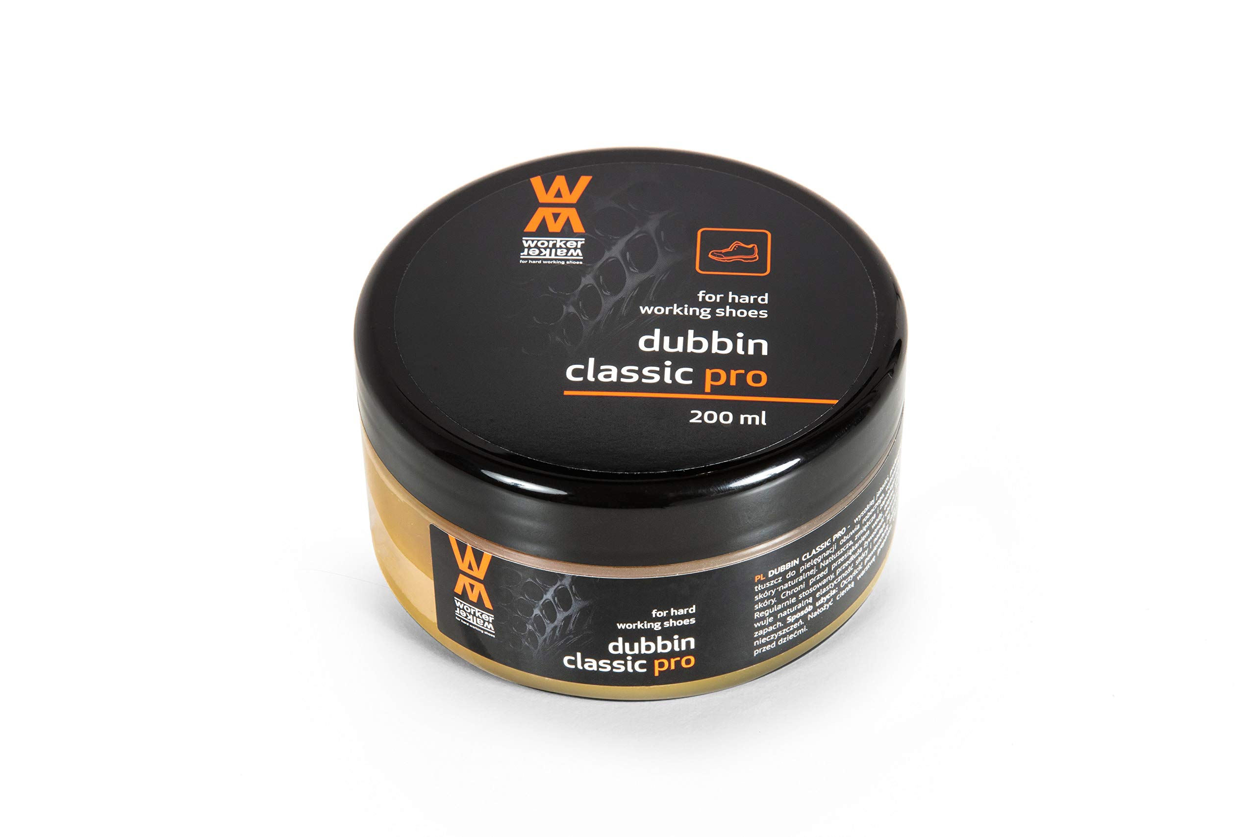 WorkerWalker Dubbin Classic Pro - Natural Grease For Work Shoes Boots - Professional Wax Paste For Leather Shoes Boots – Nourishment And Water Repellency, For All Colours, 200 ml – 6.76 fl. Oz