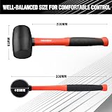ValueMax Rubber Mallet 16oz 450g with Fiberglass Handle Soft Grip view 6