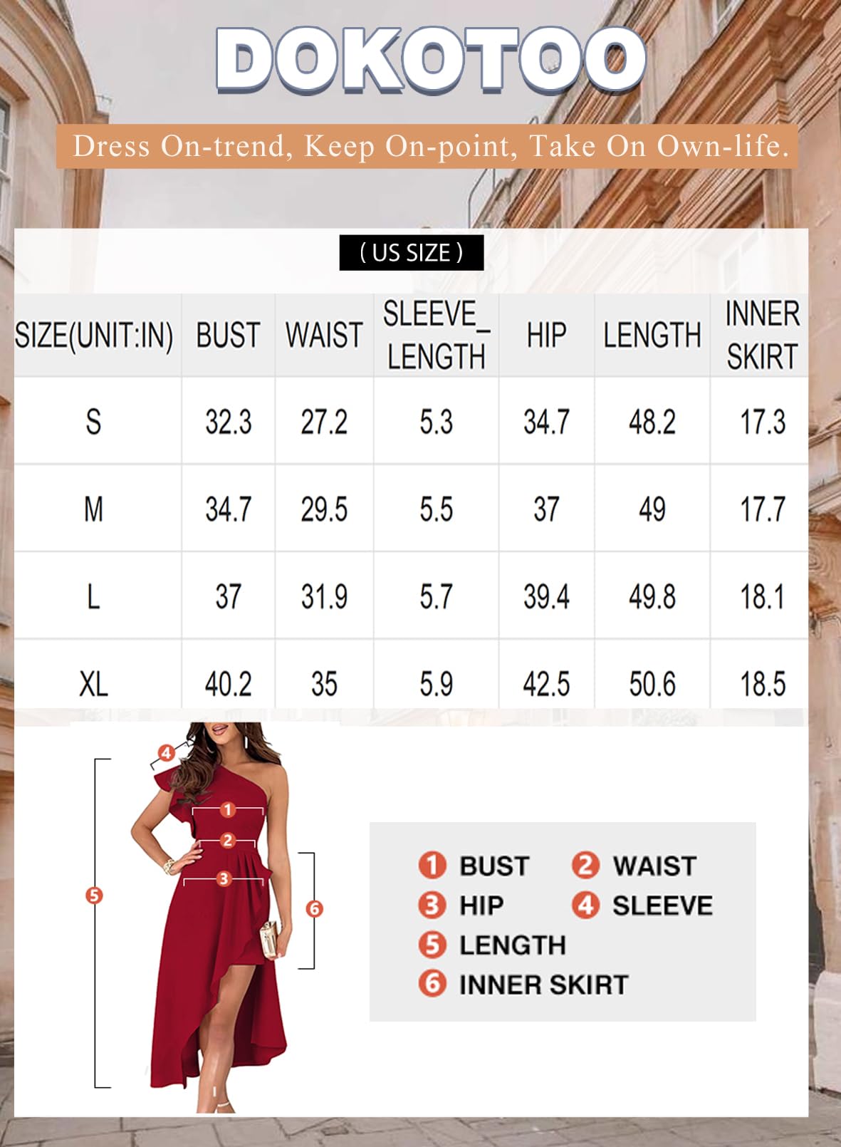 Dokotoo Womens Spring Fashion 2024 One Shoulder Sleeveless Elegant Formal Dresses Solid Color Mini Dress High Low Asymmetrical Hem Empire Waist Dress with Zipper Hot Pink Medium - Image 6