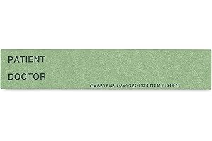 Carstens - Green Patient/Doctor Preprinted ID Cards for 1.5 – 4” Ring Binder Spines - Pack of 100 (1649-02) - Ideal Medical Record Labels for 3 Ring Binders