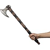 LOOYAR PU Foam Viking Age Middle Ages Medieval Hand Axe Weapon Toy Adult Toy for Berserker Soldier Warrior Costume Battle Play Halloween Cosplay LARP