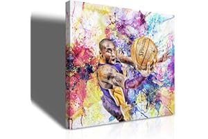 YHAOU Kobe Bryant Wall Art Poster Famous Basketball Player Star Portrait Painting Print On Canvas Kobe Bryant Gifts For Men Sports Wall Art Office Bedroom Decor