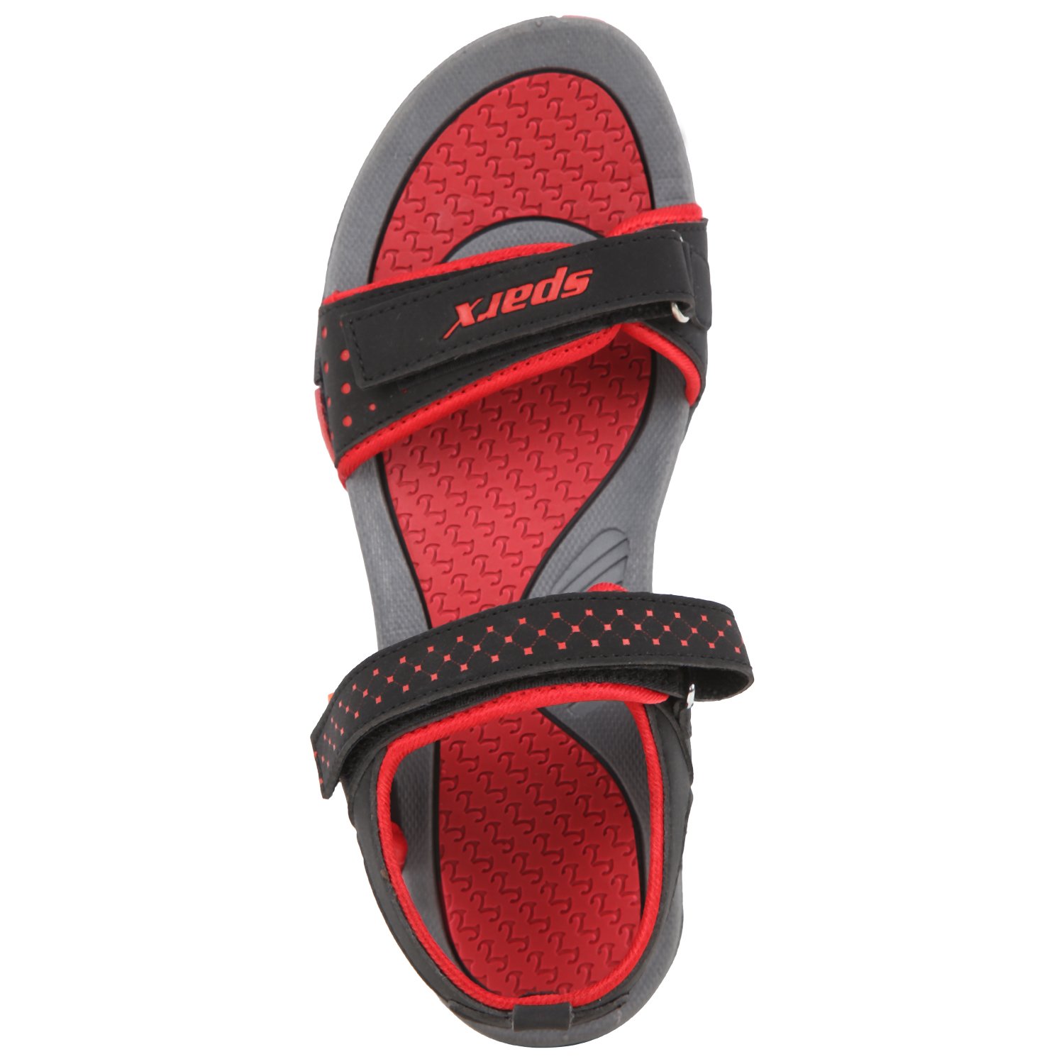 sparx women's ss0803l series black red synthetic casual floater sandals