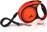 flexi Xtreme L Tape 5 m Black/Orange Retractable Dog Leash up to 65 kg