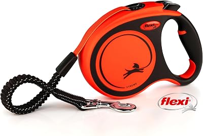 flexi Xtreme L Tape 5 m Black/Orange Retractable Dog Leash up to 65 kg