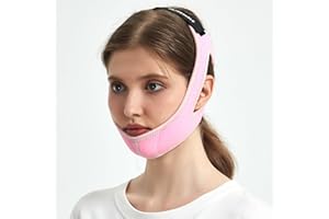 BINITS Chin Strap for CPAP Users | Keep Mouth Closed While Sleeping Chin Strap for Snoring | Better Night's Sleep, Stop Noise Anti Snoring Chin Strap for Men and Women (Pink)