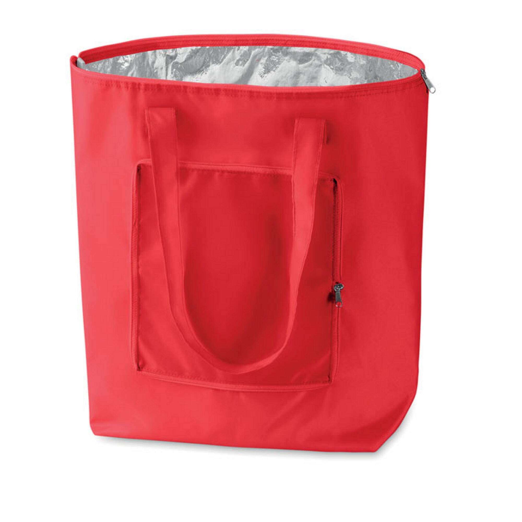 PromotionGift - Reusable Foldable Cooler, Shopping, Beach Bag Light and Durable, with Inner Aluminium Lining for Perfect Cooling Function - 25L (red)