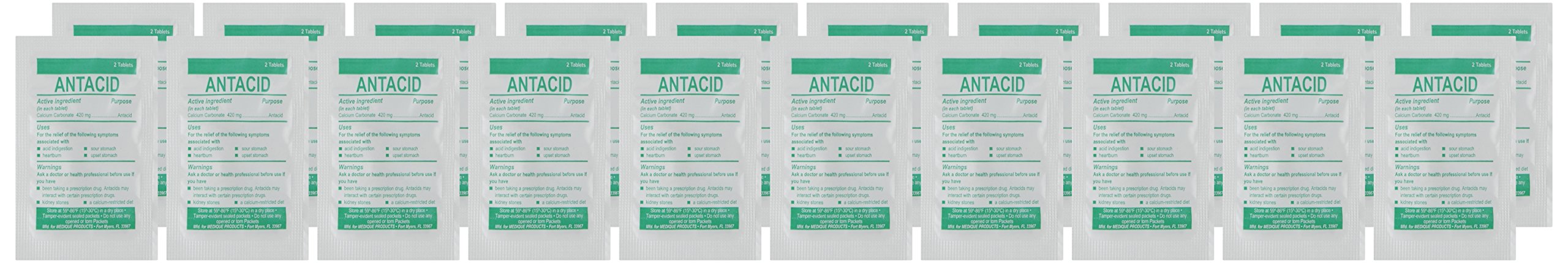 Medi-First 80233 Chewable Mint Antacid Tablets, 100 Count