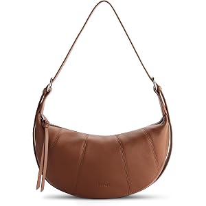 befen Genuine Leather Crescent Crossbody Bags for Women with Rfid Blocking Trendy Sling Purse Cross Body Shoulder Handbags