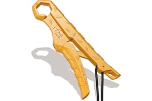 SNAIL TRAIL 7.5''/9'' Floating Fish Gripper, Fishing Grabber, Catfish Mouth Pliers, Caught Bass Holder, Digital Scale Hook Clamp, Saltwater Lip Grip Tool with Lanyard, Gifts for Men