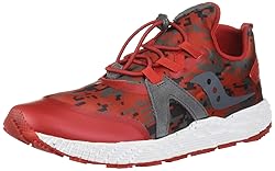 Saucony Boy's Voxel 9000 Sneaker, Grey/red, 025