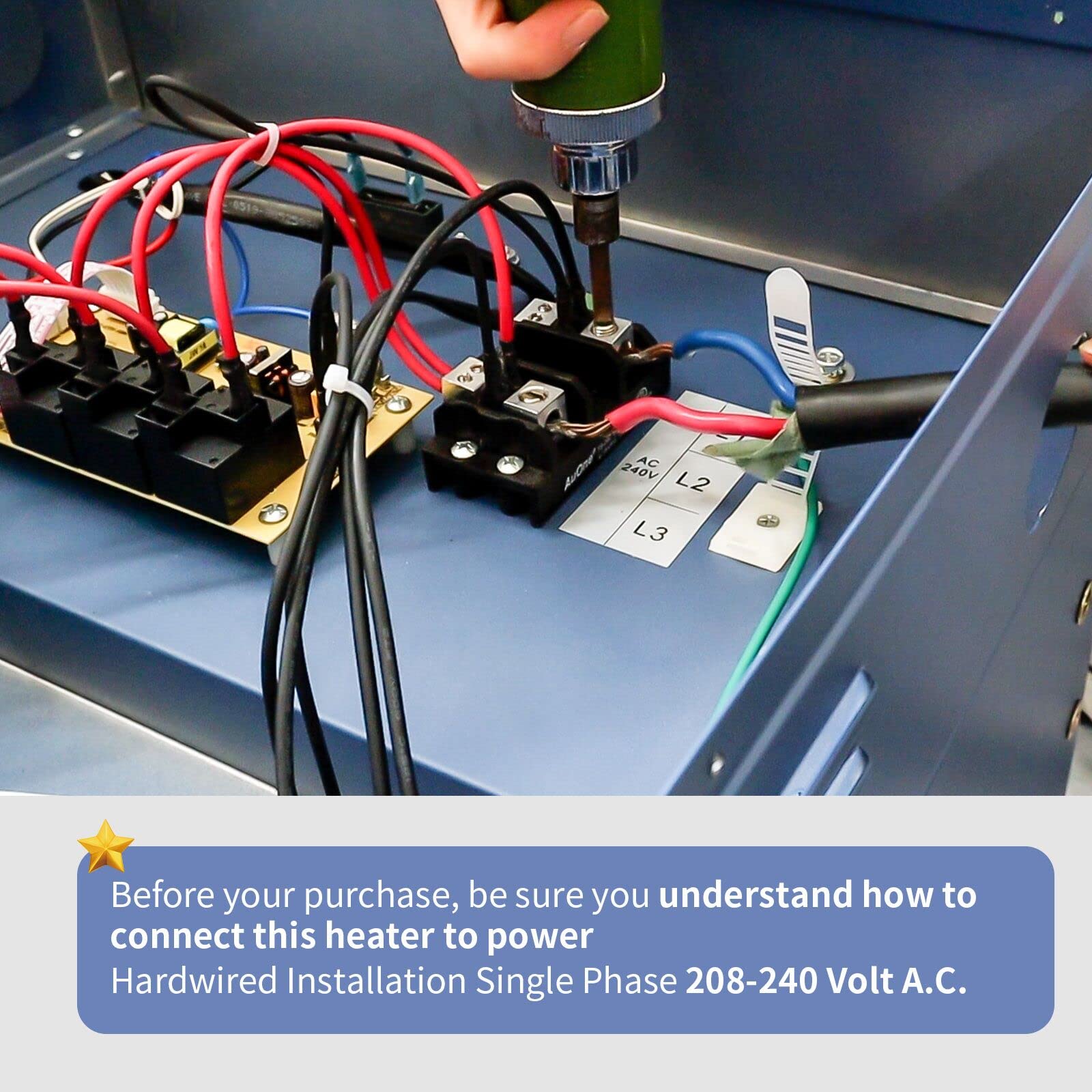 TEMPWARE Electric Garage Heater, 10,000-Watt Digital Fan-Forced Ceiling Mount Shop Heater with ECO Mode, 240-Volt Hardwired with Full-Function Remote and 12-Hour Timer, Ideal for Workshop