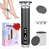 Electric Foot Callus Remover with Nano-Glass Head, Rechargeable Electric Foot File with Upgraded Powerful Metal Gear Motor, Premium Aluminum Cordless Callus Remover for Feet, Gifts for Men Women