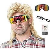 Kavsni Mullet Wigs for Men Joe Dirt Emo Wig 80s Costumes Fancy Party Accessory Cosplay Wig Halloween Man x (Light Blonde)