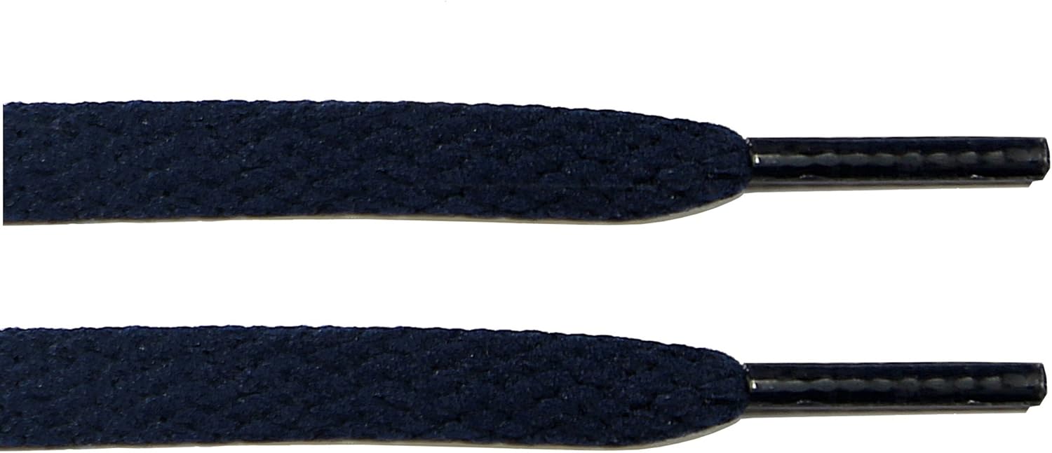 navy blue flat shoelaces