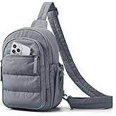 BAGSMART Small Sling Bag for Women, Puffer Crossbody Bag Purses Hobo Handbag Fanny Packs for Travel Hiking