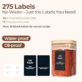 ComSaf 12 Glass Spice Jars 240ml with Bamboo Lids & Labels Airtight view 5