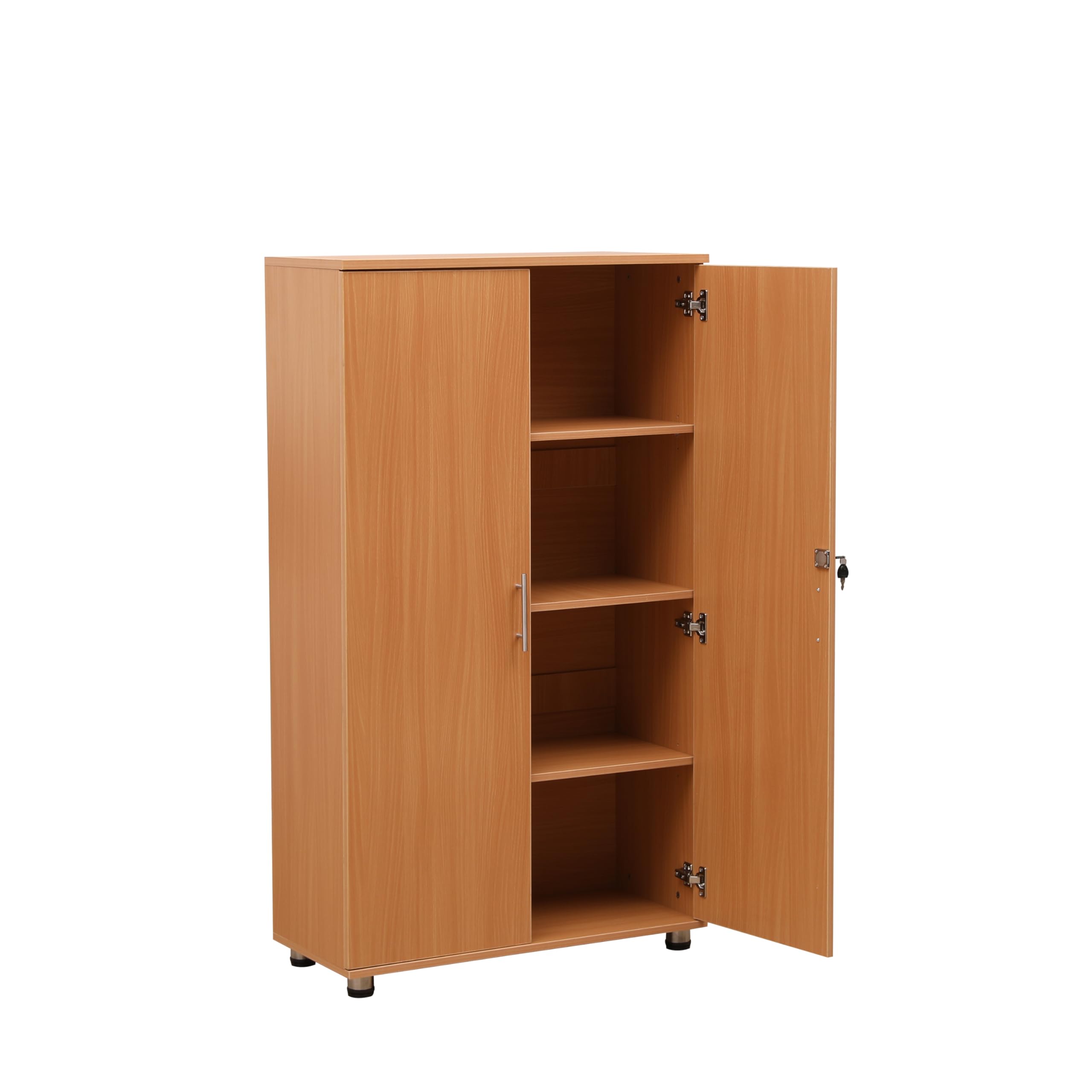 MMT Furniture Designs Ltd Office Storage Cupboard Bookcase Filing Cabinet Beech Lockable 2 Door Cabinet