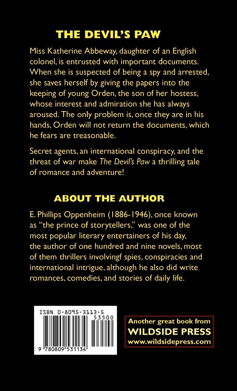 The Devil S Paw Oppenheim E Phillips 9780809531134 Amazon Com Books