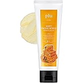 Plu Korean Soft Facial Scrub Honey & Sugar – Gentle Exfoliation and Deep Moisture for Glowing Skin - Grapefruit, Honey & Citrus Scent, Hypoallergenic, 3.38 fl.oz.