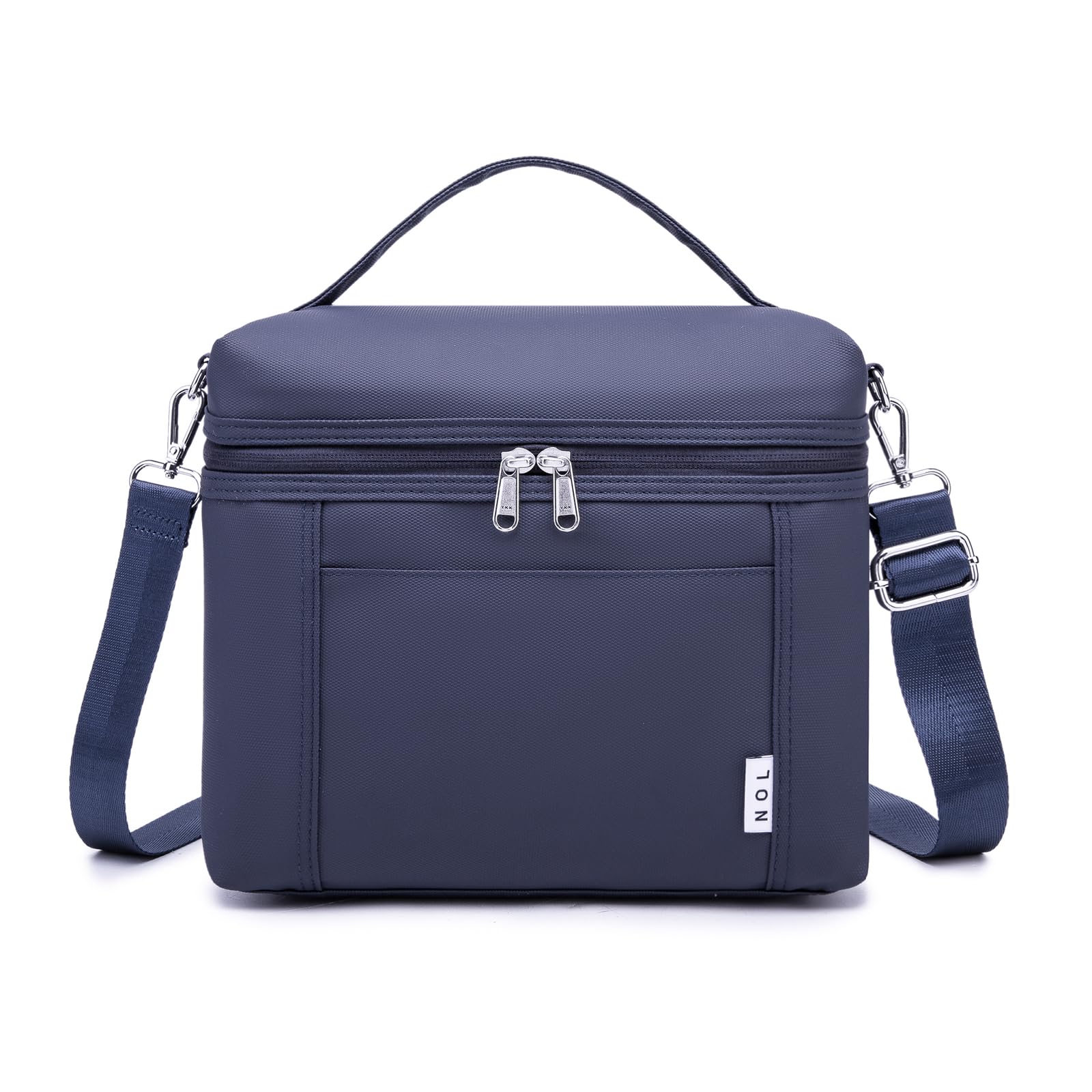 Photo 1 of NOL Natural Organic Lifestyle Insulated Lunch Bags for Women Cooler Bag Lightweight Nylon Waterproof Lunch Box For Work (Navy blue, Medium(normal))