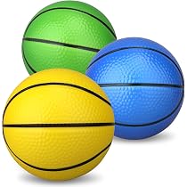 Lot De 5 Mini Balles De Basket 18 Cm – Caoutchouc Souple – Rebondissant – Intérieur, Jardin, Piscine