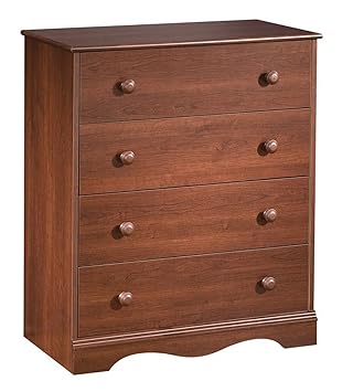 Afydecor Transitional Wooden Dresser with Curved Bottom - Brown
