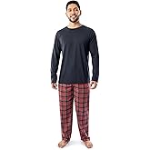 Fruit of the Loom mens Jersey Knit Top and Flannel Pant Pajama Sleep Set