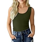 LessonZoo Girls Tank Top Ribbed Knit Slim Fit Camisole U Neck Sleeveless Stretch Undershirt Summer Basic Tank for 5-14 Years