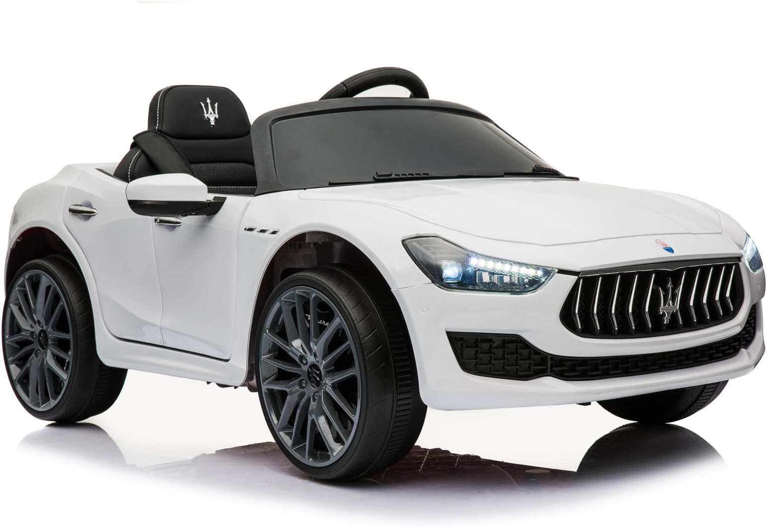 Kidplay Licensed Kids Ride On Car Maserati Ghibli 12V Battery Powered White