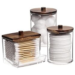 Tbestmax Qtips Holder Bathroom Container, 10/7 OZ