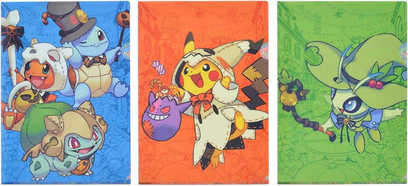 Amazon ポケモンセンターオリジナル クリアファイル3枚セット Halloween Festival ピカチュウ おもちゃ雑貨 おもちゃ
