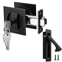 Malimali Pocket Door Lock with Key and Edge Pull