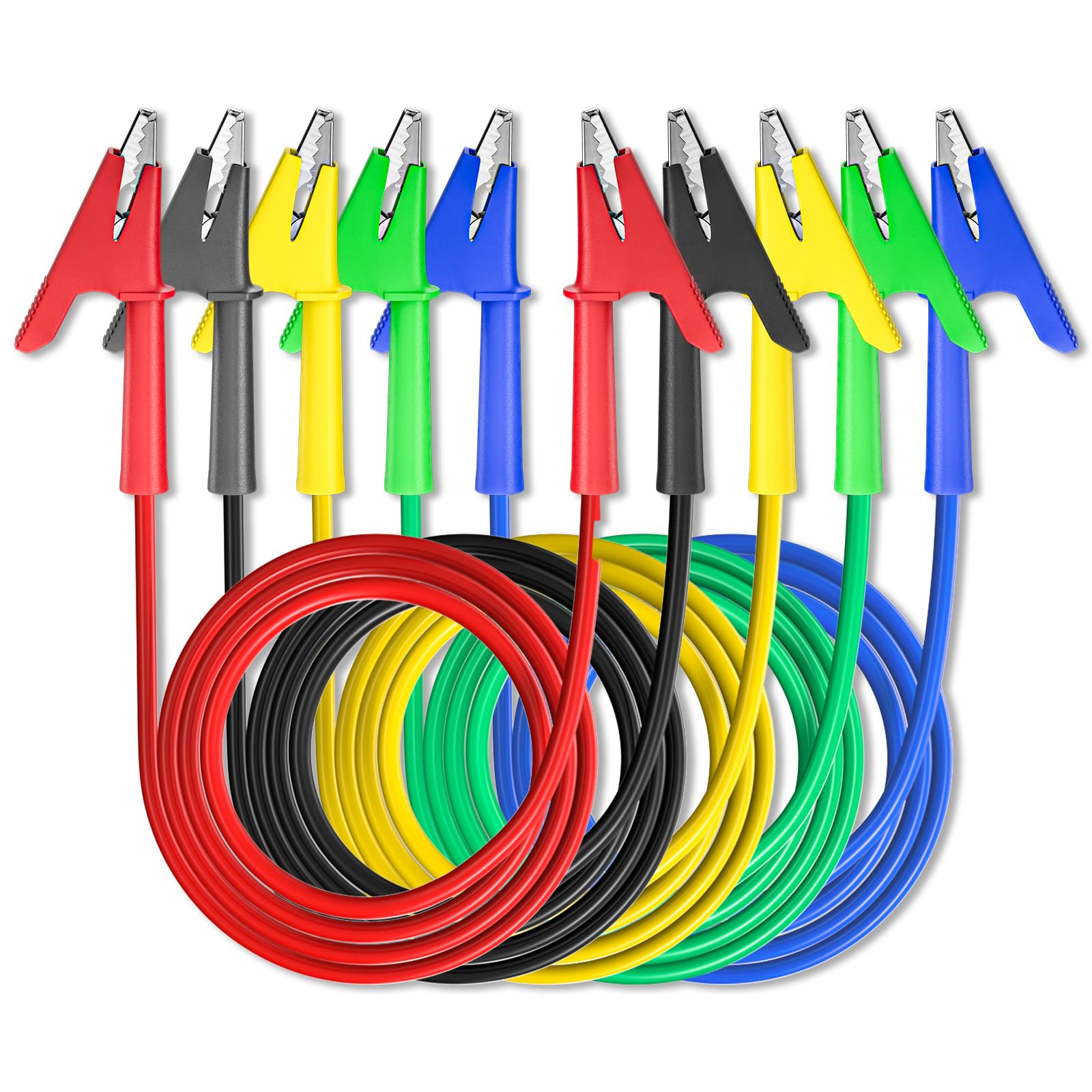 Goupchn 5PCS Alligator Clips Test Leads Dual Ended