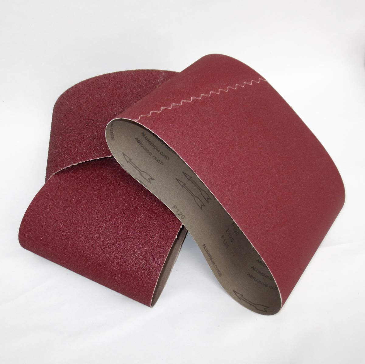 ECKRA 1242 10 Sanding Belts Fabric 200 x 750 mm P120 Red-Brown