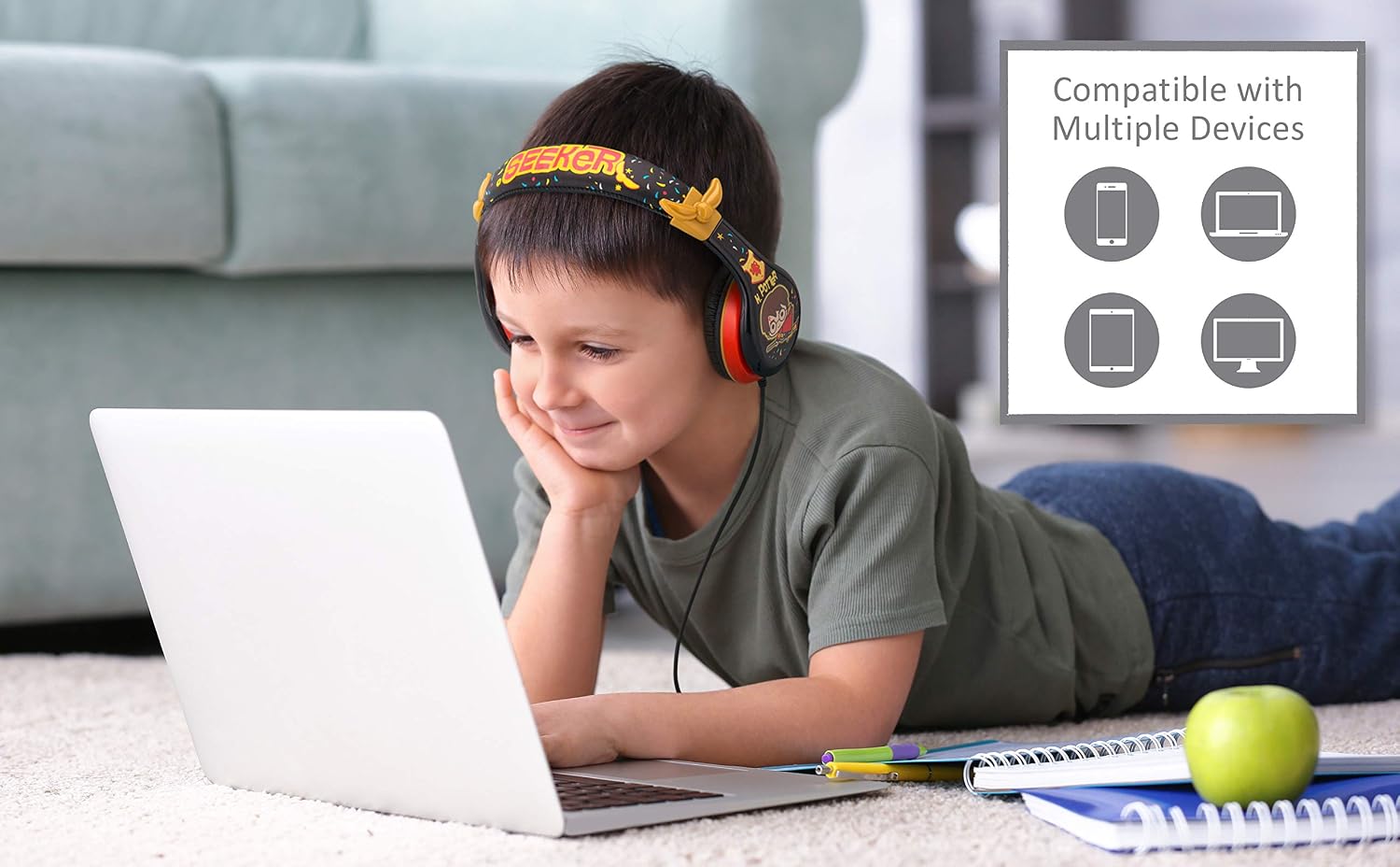 eKids Harry Potter Headphones with Parental Volume Control, Black - Image 4