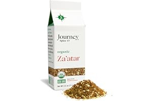 Organic Za'atar Spice Seasoning by Journey Spice Co. | Salt-Free, Sugar-Free, Non-GMO | Gourmet Mediterranean All-Purpose Spice Herb Blend | 2.5 oz. | Resealable/Reusable Cap